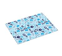 Tappetino scolapiatti grande per bancone della cucina, 45,7 x 61 cm, in microfibra, assorbente, con righello blu per stampa matematica, tappetino per scolapiatti con anello per appendere