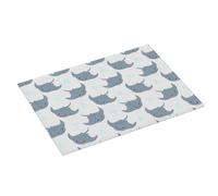 Tappetino scolapiatti grande per bancone della cucina, 45,7 x 61 cm, in microfibra assorbente, con simpatiche bolle di razza grigie, tappetino per scolapiatti con anello per appendere