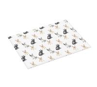Tappetino scolapiatti grande per bancone della cucina, 45,7 x 61 cm, in microfibra assorbente, con simpatico bulldog francese, multicolore, tappetino per scolapiatti con anello per appendere