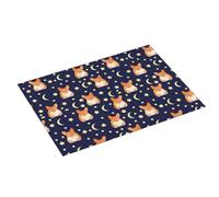 Tappetino scolapiatti grande per bancone della cucina, 45,7 x 61 cm, in microfibra assorbente, con simpatico cane Corgi divertente luna stelle tappetino per scolapiatti con anello per appendere