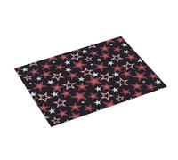 Tappetino scolapiatti grande per bancone della cucina, 45,7 x 61 cm, in microfibra assorbente, con stella rossa, tappetino per scolapiatti con anello per appendere