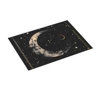 Tappetino scolapiatti grande per bancone della cucina, 45,7 x 61 cm, in microfibra, assorbente, motivo astratto, cielo stellato, luna, tappetino per scolapiatti con anello per appendere