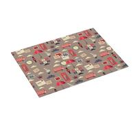 Tappetino scolapiatti grande per bancone della cucina, 45,7 x 61 cm, in microfibra assorbente, motivo Londra, tappetino per scolapiatti con anello per appendere