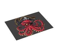 Tappetino scolapiatti grande per bancone della cucina, 45,7 x 61 cm, in microfibra assorbente, motivo polpo pirata, tappetino scolapiatti con anello per appendere