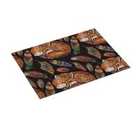 Tappetino scolapiatti grande per bancone della cucina, 45,7 x 61 cm, in microfibra assorbente, motivo tribale con piuma di volpe tribale, tappetino per scolapiatti con anello per appendere