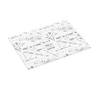 Tappetino scolapiatti grande per bancone della cucina, 45,7 x 61 cm, in microfibra, assorbente, stampa matematica, tappetino bianco per scolapiatti con anello per appendere
