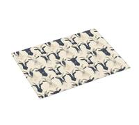 Tappetino scolapiatti grande per bancone della cucina, 45,7 x 61 cm, semplice stampa a testa di capra, in microfibra, assorbente, tappetino per scolapiatti per cucina, tappetino antiscivolo con anello