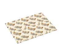 Tappetino scolapiatti grande per bancone della cucina, 45,7 x 61 cm, stampa classica tromba, assorbente, in microfibra, tappetino per scolapiatti per cucina, tappetino antiscivolo con anello per