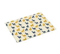 Tappetino scolapiatti grande per bancone della cucina, 45,7 x 61 cm, stampa con sagome di capra gialla e blu, in microfibra, assorbente, tappetino per scolapiatti per cucina, tappetino antiscivolo con