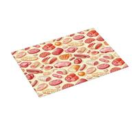 Tappetino scolapiatti grande per bancone della cucina, 45,7 x 61 cm, stampa di carne e salsiccia, assorbente, in microfibra, tappetino antiscivolo con passante per appendere