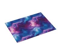 Tappetino scolapiatti grande per bancone della cucina, 45,7 x 61 cm, stampa nuvola, colore: viola e blu, assorbente in microfibra, tappetino per scolapiatti con anello per appendere