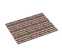 Tappetino scolapiatti grande per bancone della cucina, con stampa di cervi e bandiera Pattren, 45,7 x 61 cm, in microfibra, assorbente, per bancone della cucina, antiscivolo, con passante per