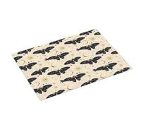 Tappetino scolapiatti grande per bancone della cucina, con stampa di farfalle e lune, 45,7 x 61 cm, in microfibra, assorbente, per bancone della cucina, antiscivolo, con anello per appendere