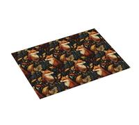 Tappetino scolapiatti grande per bancone della cucina, con stampa di volpe e foresta, 45,7 x 61 cm, assorbente, in microfibra, tappetino antiscivolo con passante per appendere
