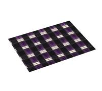 Tappetino scolapiatti grande per bancone della cucina, con stampa scozzese, 45,7 x 61 cm, assorbente, in microfibra, tappetino antiscivolo con passante per appenderlo, colore: viola e bianco