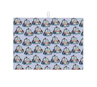 Tappetino scolapiatti grande per bancone della cucina, in microfibra, assorbente, per bancone della cucina, auto della polizia, 45,7 x 61 cm, con anello per appendere