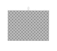 Tappetino scolapiatti grande per bancone della cucina, in microfibra, assorbente, per bancone della cucina, motivo scozzese, 45 x 61 cm, con anello per appendere