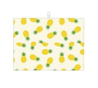 Tappetino scolapiatti grande per bancone della cucina, in microfibra, assorbente, per bancone della cucina, con ananas dolce, 45 x 61 cm, con anello per appendere