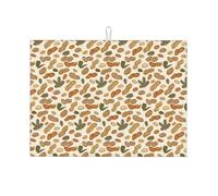 Tappetino scolapiatti grande per bancone della cucina, in microfibra, assorbente, per bancone della cucina, set con arachidi, 45,7 x 61 cm, con anello per appendere