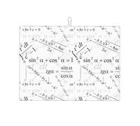 Tappetino scolapiatti grande per bancone della cucina, in microfibra, assorbente, per bancone della cucina, stampa equazione matematica, 45,7 x 61 cm, con anello per appendere