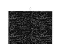 Tappetino scolapiatti grande per bancone della cucina, in microfibra, assorbente, per bancone della cucina, formule chimiche, carino, 45,7 x 61 cm, con anello per appendere