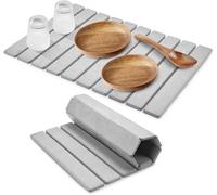 Tappetino scolapiatti grande per bancone della cucina, tappetino pieghevole ad asciugatura rapida, tappetino ecologico assorbente in terra di diatomee per piatti, bottiglie, tazze