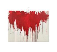 Tappetino scolapiatti horror con schizzi di sangue, per bancone della cucina, in microfibra, assorbente, riutilizzabile, lavabile, extra large, 45,7 x 61 cm