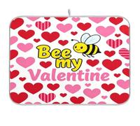 Tappetino scolapiatti Humorous Bee My Valentine pasqua stuoia di | Tappetino di asciugatura resistente al calore per bancone della cucina tappetino resistente al calore per grandi carichi