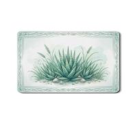 Tappetino scolapiatti in aloe vera, per bancone della cucina, tappetino scolapiatti in gomma assorbente verde botanico, tappetino scolapiatti in pelle PU Spring Nature, protezione per bar, 30,5 x 50,8