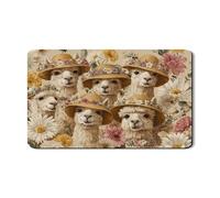Tappetino scolapiatti in alpaca, per bancone della cucina, decorazione floreale vintage con pecora, in gomma assorbente, tappetino scolapiatti ecologico, per cucina, caffè, bar, protezione 30,5 x 50,8