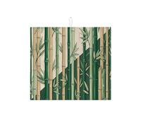 Tappetino scolapiatti in bambù per bancone della cucina, tappetino assorbente verde naturale, tappetino scolapiatti tropicale moderno in microfibra per bancone della cucina, protezione da bar, 40,6 x