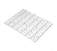 Tappetino scolapiatti in diatomee per cucina, progettato per un alto tasso di assorbimento e una transizione senza soluzione di continuità tra l'uso e lo stoccaggio (bianco)