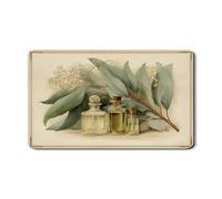 Tappetino scolapiatti in eucalipto per bancone della cucina, tappetino in gomma assorbente vintage botanico, elegante tappetino scolapiatti ispirato alla natura per protezione bar 30,5 x 50,8 cm