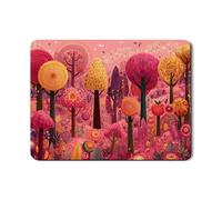Tappetino scolapiatti in gomma assorbente con motivo albero colorato con foresta autunnale, tappetino scolapiatti in pelle PU per bancone della cucina, 45,7 x 61 cm
