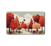 Tappetino scolapiatti in gomma assorbente per bancone della cucina, motivo foresta autunnale, tappetino scolapiatti in gomma assorbente per bancone della cucina, 30,5 x 50,8 cm
