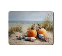 Tappetino scolapiatti in gomma assorbente per bancone della cucina, motivo: zucca e boa, tappetino scolapiatti in stile spiaggia, in pelle PU, 45,7 x 61 cm