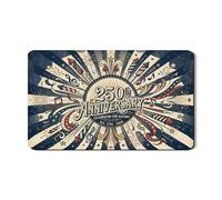 Tappetino scolapiatti in gomma assorbente, stile vintage, per anniversari, per proteggere il bancone della cucina, 30,5 x 50,8 cm, colore: blu navy