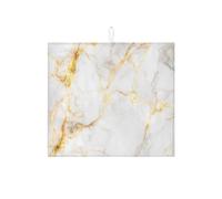 Tappetino scolapiatti in marmo per bancone della cucina, elegante venatura dorata in marmo assorbente, tappetino scolapiatti in microfibra di lusso per decorazione bancone della cucina, 40,6 x 45,7 cm