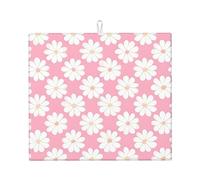 Tappetino scolapiatti in microfibra, 45,7 x 40,6 cm, super assorbente per bancone della cucina, motivo camelia