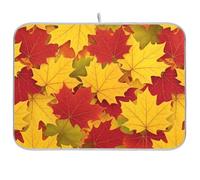 Tappetino scolapiatti in microfibra, assorbente, accessorio da cucina, 40,6 x 45,7 cm, colore: rosso acero autunnale