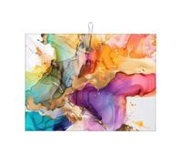 Tappetino scolapiatti in microfibra con motivo astratto dai colori vivaci, grande tappetino scolapiatti per bancone della cucina, tappetino per scolapiatti super assorbente, facile da pulire, 45,7 x