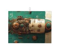 Tappetino scolapiatti in microfibra con motivo nave gigante, riutilizzabile, lavabile, per accessori da cucina, 45,7 x 61 cm