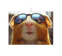 Tappetino scolapiatti in microfibra con motivo talpa che indossa occhiali, riutilizzabile, lavabile, per accessori da cucina, 45,7 x 61 cm