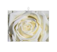 Tappetino scolapiatti in microfibra con rosa bianca, grande tappetino scolapiatti per bancone della cucina, tappetino super assorbente, tappetino scolapiatti facile da pulire, 45,7 x 61 cm