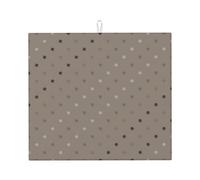 Tappetino scolapiatti in microfibra con stampa a pois grigio talpa per bancone della cucina, lavabile in lavatrice, super assorbente, 40,6 x 45,7 cm