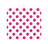 Tappetino scolapiatti in microfibra con stampa a pois rosa acceso per bancone della cucina, lavabile in lavatrice, tappetino per scolapiatti super assorbente, 40,6 x 45,7 cm