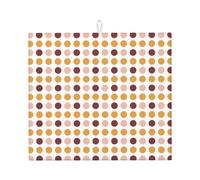 Tappetino scolapiatti in microfibra con stampa Boho Polka Do B, per bancone della cucina, lavabile in lavatrice, super assorbente, 40,6 x 45,7 cm