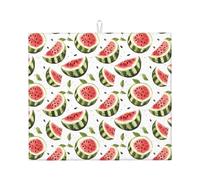 Tappetino scolapiatti in microfibra con stampa estiva anguria, per bancone della cucina, lavabile in lavatrice, super assorbente, 40,6 x 45,7 cm