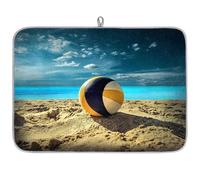 Tappetino scolapiatti in microfibra da pallavolo da pallavolo, assorbente, per scolapiatti da cucina, cucchiaio, piatto di vetro, 40,6 x 45,7 cm