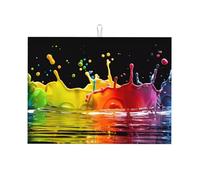 Tappetino scolapiatti in microfibra dai colori vivaci, grande tappetino scolapiatti per bancone della cucina, tappetino super assorbente, tappetino per scolapiatti facile da pulire, 45,7 x 61 cm